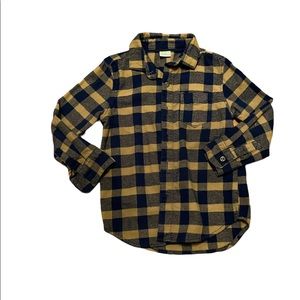 Tan and Navy, plaid button up. Boys XS (4)